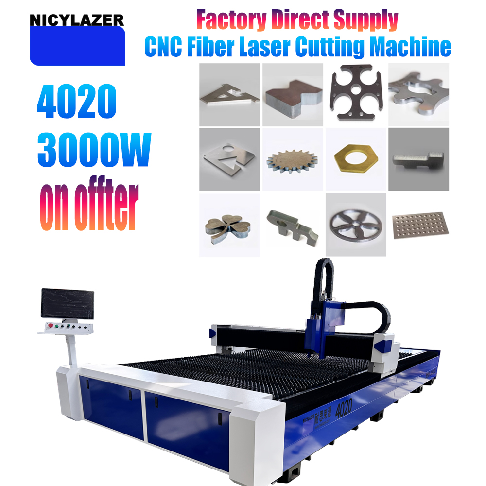 Industrial Laser Metal Cutter - NICYLAZER CNC 3000W 4020 Fiber Laser