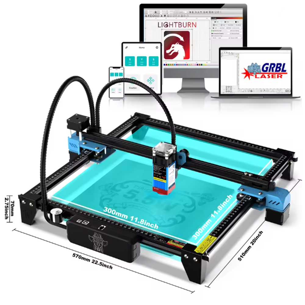 TwoTrees TTS-55 Pro/TTS-10 Pro - Industrial Laser Engraver recensie en prijs